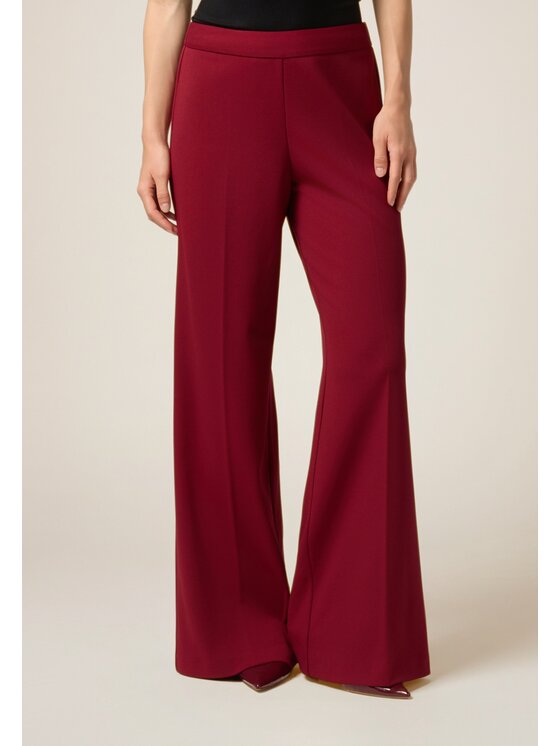 Oltre Oltre Pantaloni di tessuto P274J002362N026 Rosso Baggy Fit