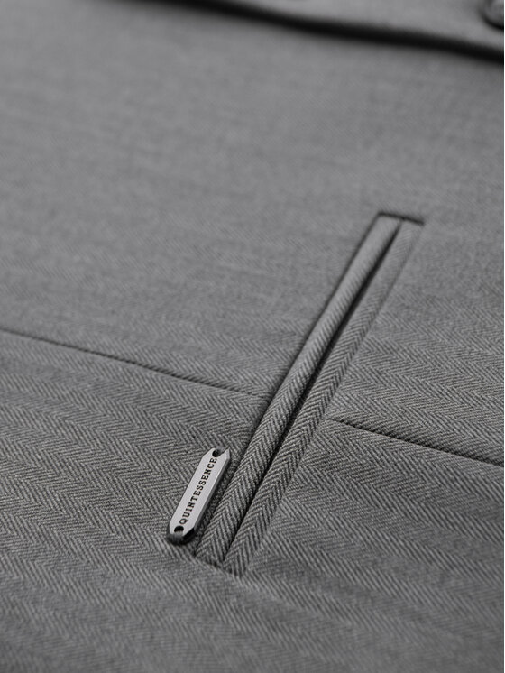 Ombre Ombre Kamizelka V65 Szary Slim Fit