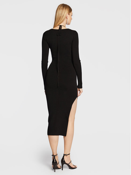 Patrizia Pepe Patrizia Pepe Koktejlové šaty 2A2433/K7X5-K103 Černá Slim Fit