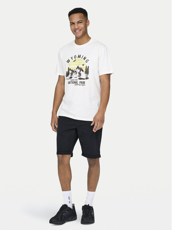 Only & Sons Only & Sons Šortky z materiálu Peter 22027905 Tmavomodrá Regular Fit