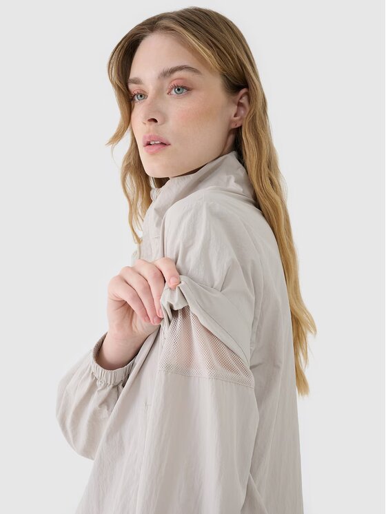 4F 4F Giacca a vento 4FWspring_summer_2025TJACF190 Beige chiaro Loose Fit