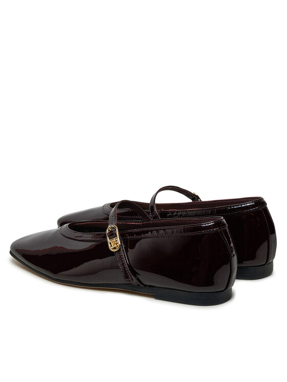 Tommy Hilfiger Tommy Hilfiger Baleriny FW0FW08577 Bordowy