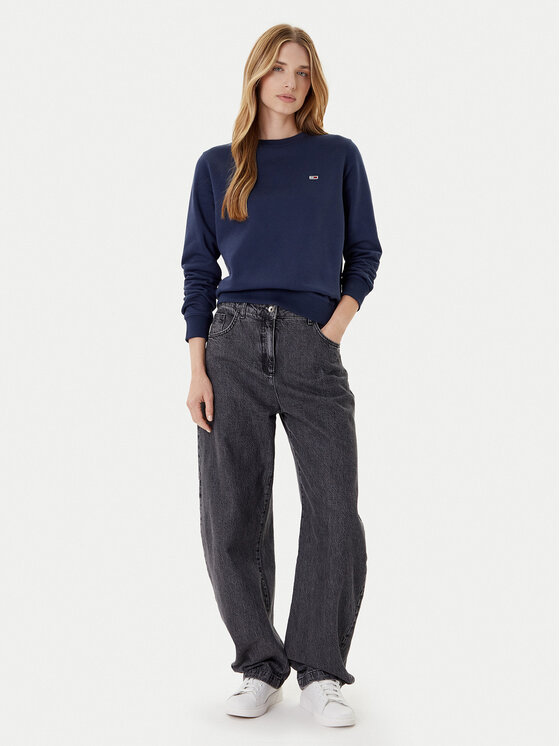 Tommy Jeans Tommy Jeans Bluza Fleece DW0DW09227 Granatowy Regular Fit