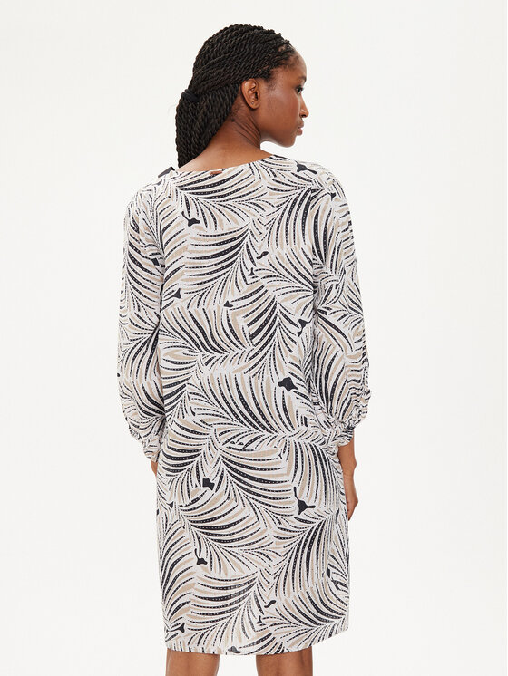 Selmark Selmark Rochie de vară BK795 Bej Regular Fit