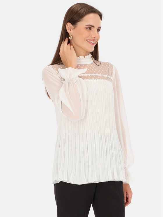 L’AF L’AF Bluzka Laura Biały Slim Fit
