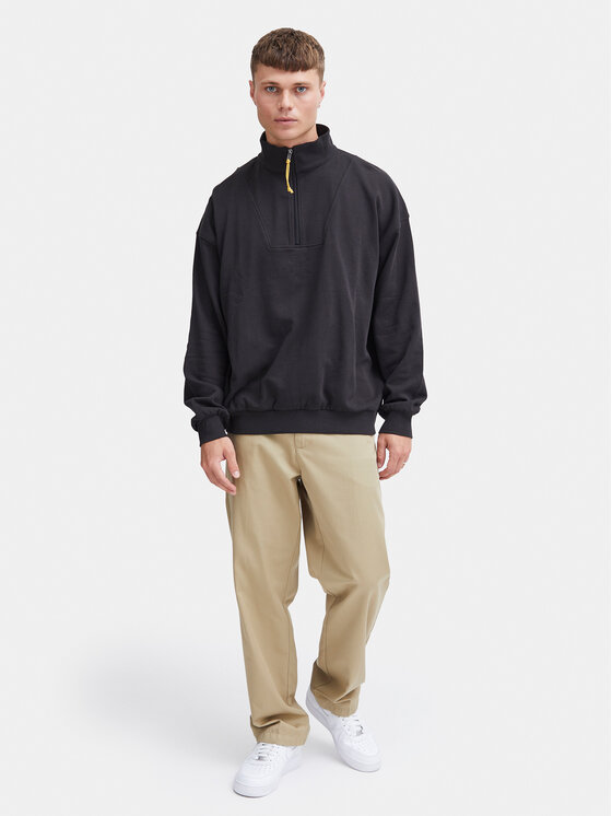Solid Solid Bluză Ilham 21108129 Negru Relaxed Fit