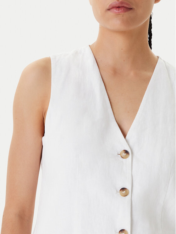United Colors Of Benetton United Colors Of Benetton Prsluk 2AGHDJ00G Bijela Slim Fit