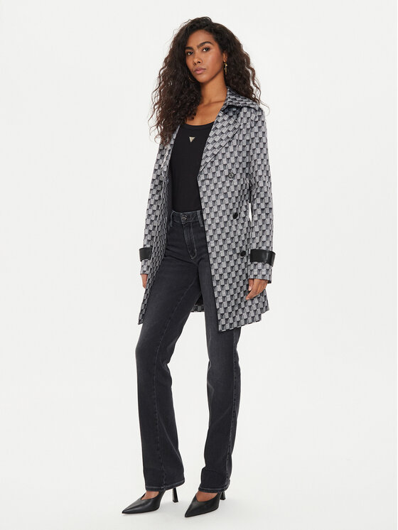Guess Guess Prechodný kabát Luana W4YL41 WFJ02 Čierna Regular Fit