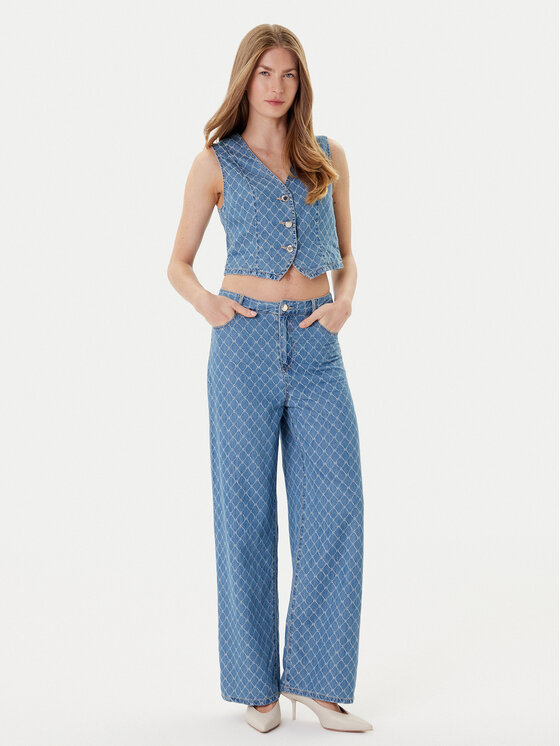 Morgan Morgan Kamizelka 252-COSHEL Niebieski Slim Fit