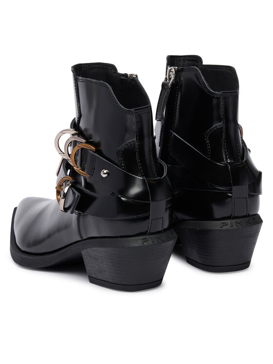 PINKO PINKO Μποτάκια Ankle Boot Box Calf SD0343 P114 Z99 Μαύρο