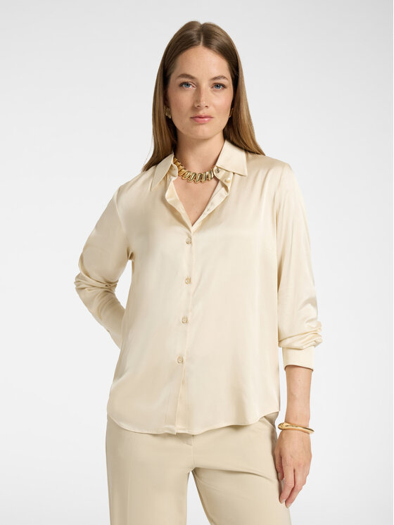 Elena Mirò Elena Mirò Camicia 5127P300366N002 Crema Regular Fit