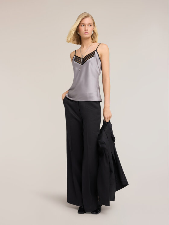 Motivi Motivi Top D035Q000542N013 Grigio Regular Fit