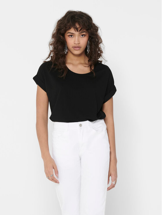 ONLY ONLY Póló Moster 15106662 Fekete Loose Fit