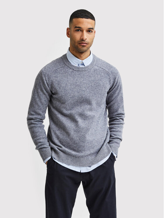 Selected Homme Selected Homme Sweater New Coban 16079780 Szürke Regular Fit