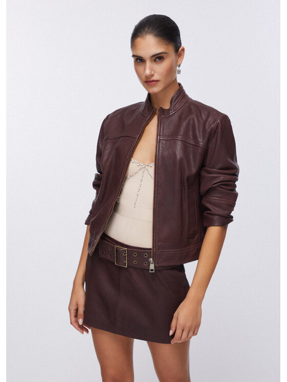 Liu Jo Liu Jo Giacca di pelle PA6001P0412X0744 Marrone Regular Fit