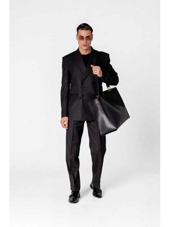 LE POSSÉ LE POSSÉ Pantalone da abito MJWT Nero Regular Fit
