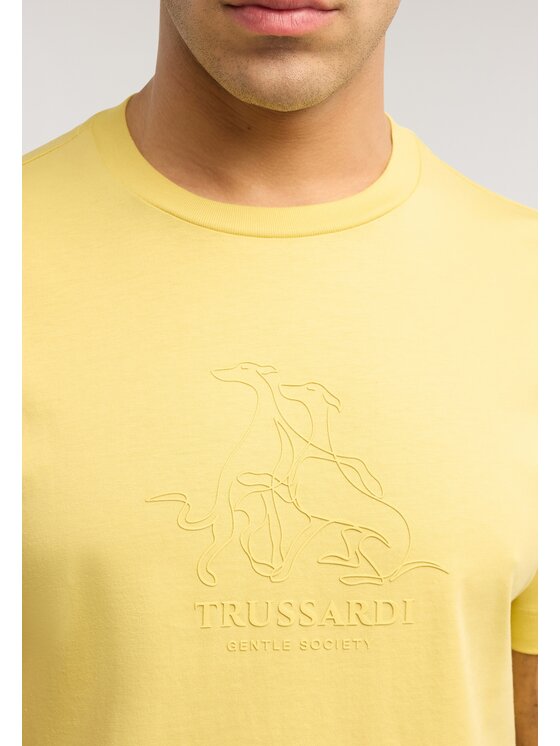 Trussardi Trussardi T-Shirt G0278300125N028 Żółty Regular Fit