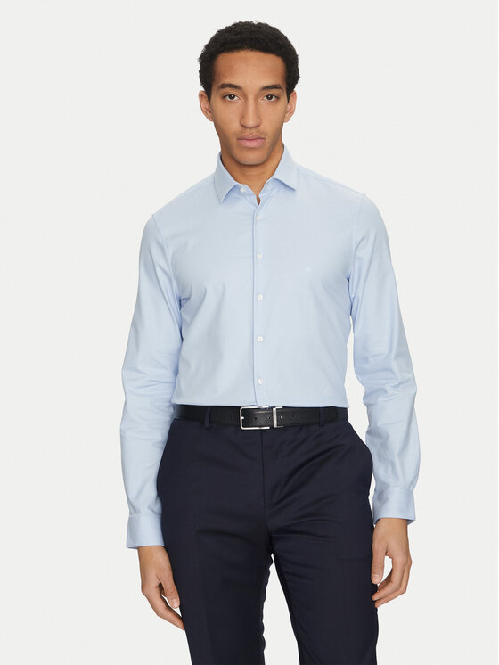 Calvin Klein Košeľa K10K114310 Modrá Slim Fit