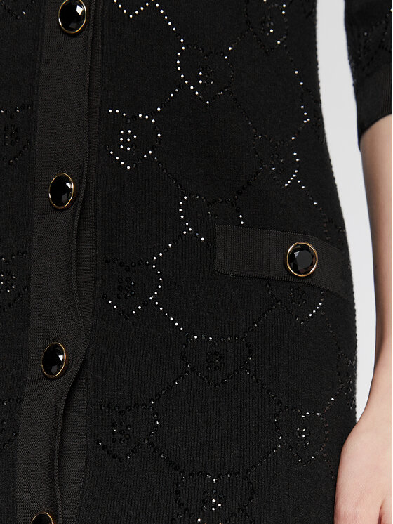 Blugirl Blumarine Blugirl Blumarine Трикотажна сукня RA3105-MA18F Чорний Slim Fit