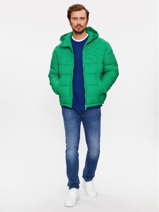 United Colors Of Benetton United Colors Of Benetton Zimné bundy 2NIWUN038 Zelená Regular Fit