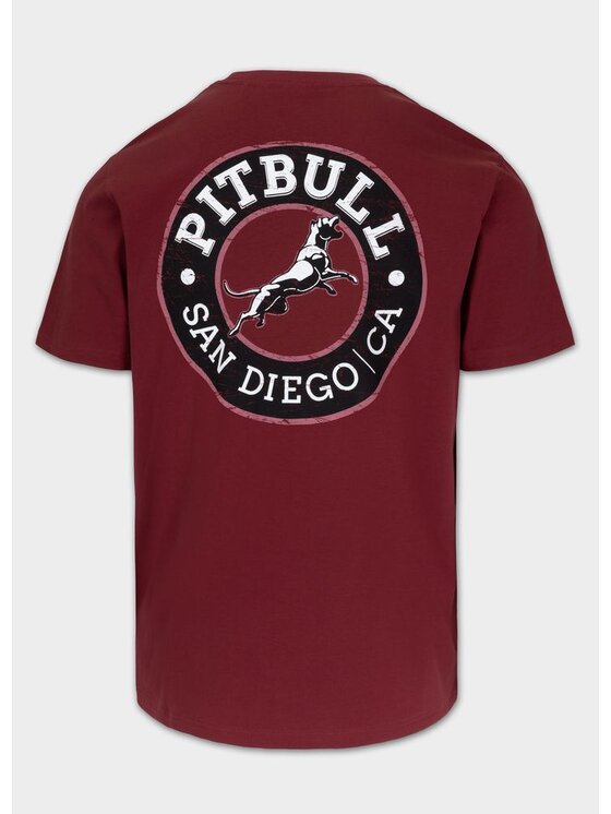 PITBULL PITBULL T-Shirt AUTOMATIC Bordowy Regular Fit