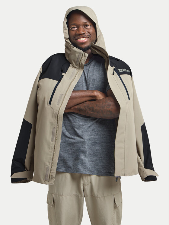 Jack Wolfskin Jack Wolfskin Kurtka outdoor Jasper 2l 1108373 Szary Regular Fit