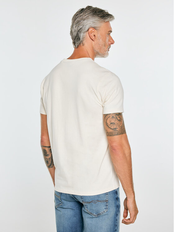 BIG STAR BIG STAR T-Shirt NELLER Kremowy Basic Fit