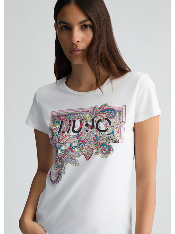 Liu Jo Liu Jo T-Shirt WA5240JS923M9616 Biały Regular Fit