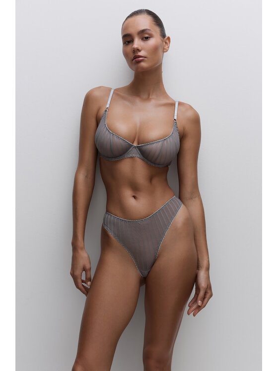 Merci Lingerie Merci Lingerie Biustonosz balkonetka E02DS06BG Szary