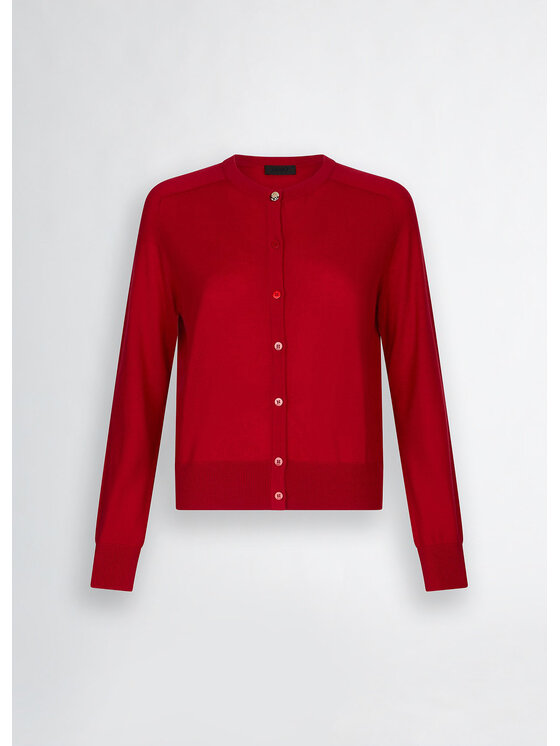 Liu Jo Liu Jo Kardigan CA5409MA63OX0644 Czerwony Regular Fit