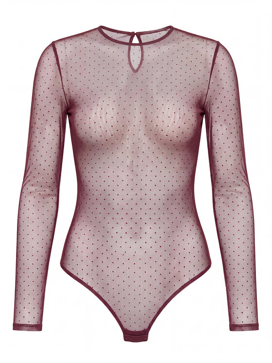 TWINSET TWINSET Body 232TT2480 Bordowy Slim Fit