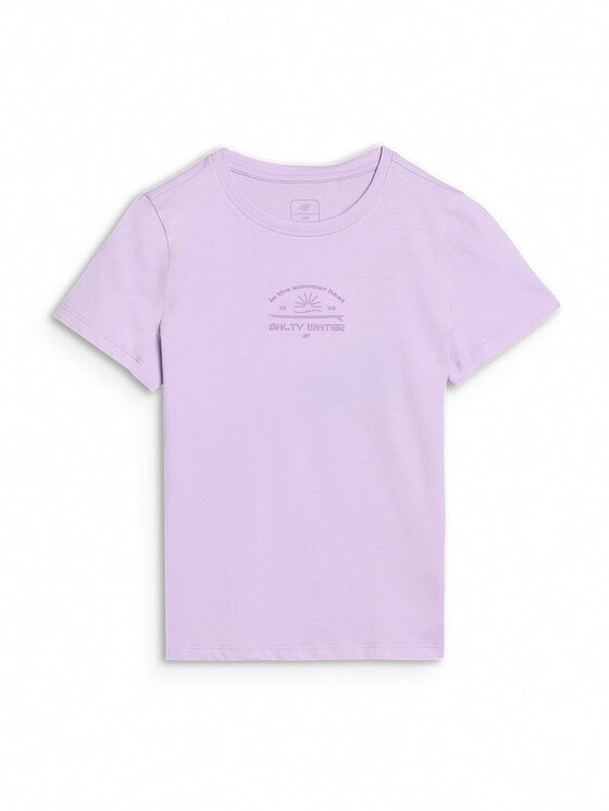 4F 4F T-Shirt SWELLS OF THE OCEAN Fioletowy jasny Regular Fit