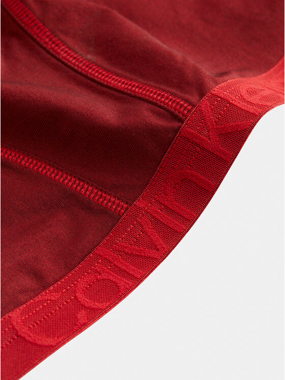 Czerwony biustonosz Calvin Klein Underwear gładki 000QF6923E.PPYX