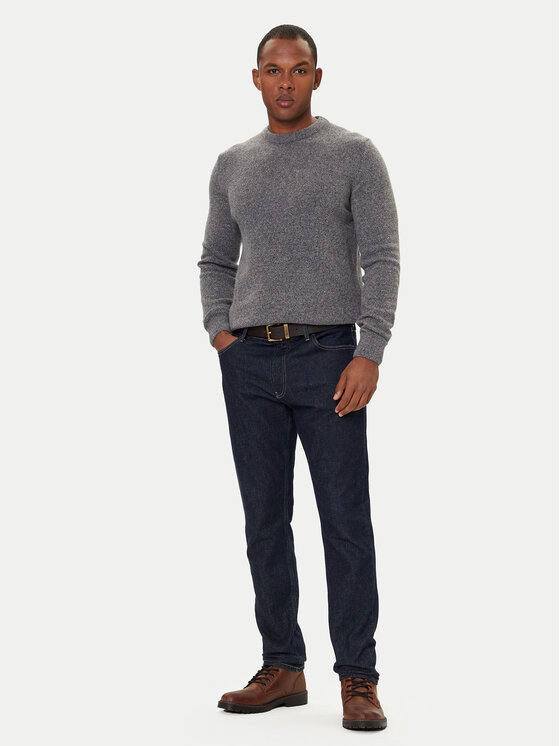 Barbour Barbour Pulover Essential Tisbury MKN0844GY12 Gri Regular Fit