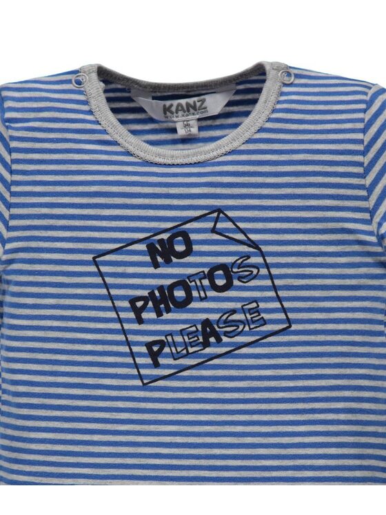 Kanz Kanz Bluzka 1726623-3083 Niebieski Basic Fit