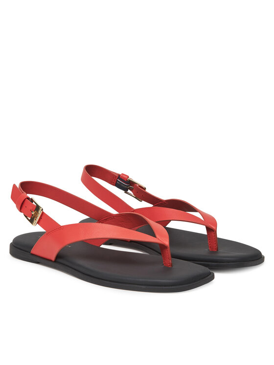 Tommy Hilfiger Tommy Hilfiger Σανδάλια Color Block Thong Flat Sandal FW0FW08883 Πορτοκαλί