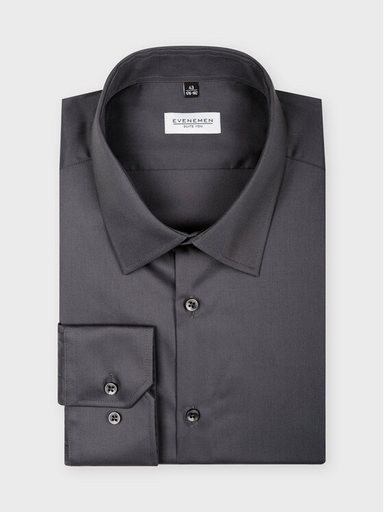 Evenemen Evenemen Koszula PLAIN SAP Szary Slim Fit