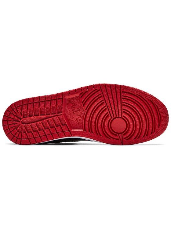 Nike Nike Sneakersy 1 Retro High OG Patent Bred Czerwony