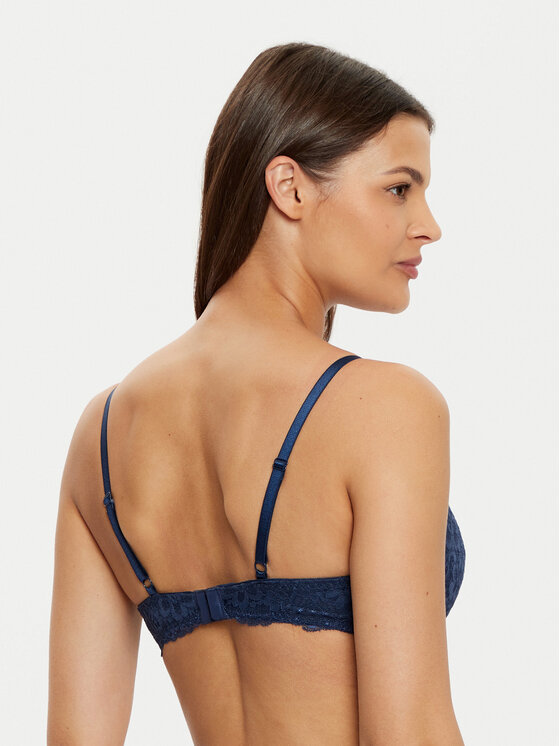 Hunkemöller Hunkemöller Biustonosz z fiszbiną Marine 206322 Granatowy