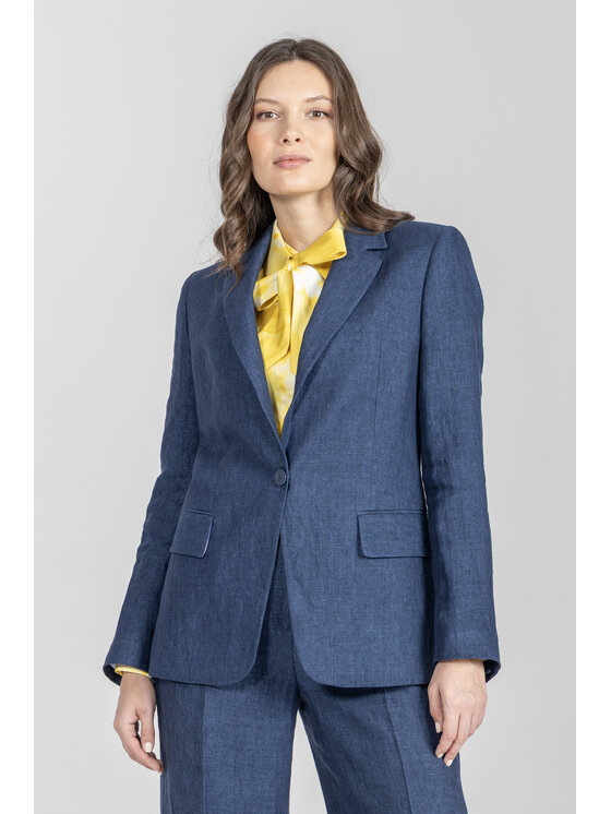Deni Cler Milano Deni Cler Milano Marynarka W-DC-6009-F2-E7-58-1 Granatowy Regular Fit