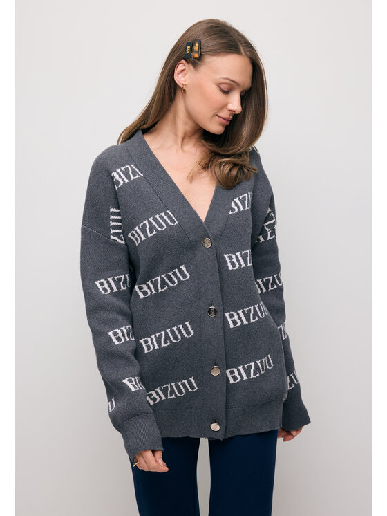 BIZUU BIZUU Kardigan KYLE Šedá Standard Fit