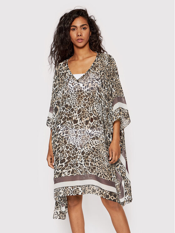 Liu Jo Beachwear Liu Jo Beachwear Pončo VA2022 T4902 Hnědá Relaxed Fit