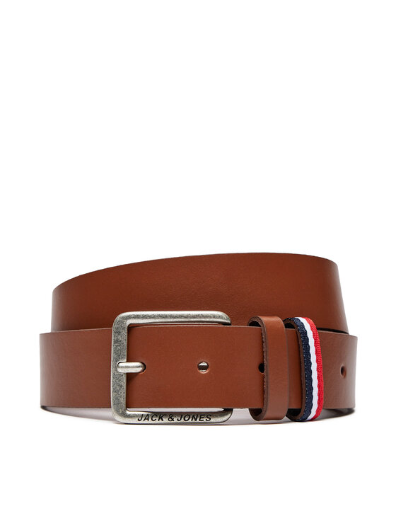 Jack&Jones Pánsky opasok Espo 12219179 Hnedá