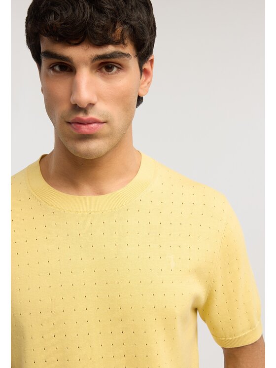 Trussardi Trussardi Sweter M0588000063N028 Żółty Regular Fit