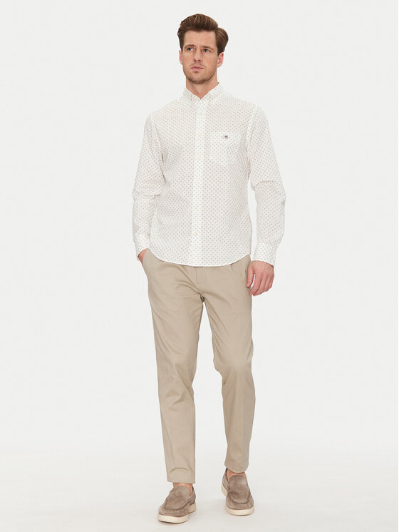 Gant Gant Πουκάμισο 3250056 Λευκό Regular Fit