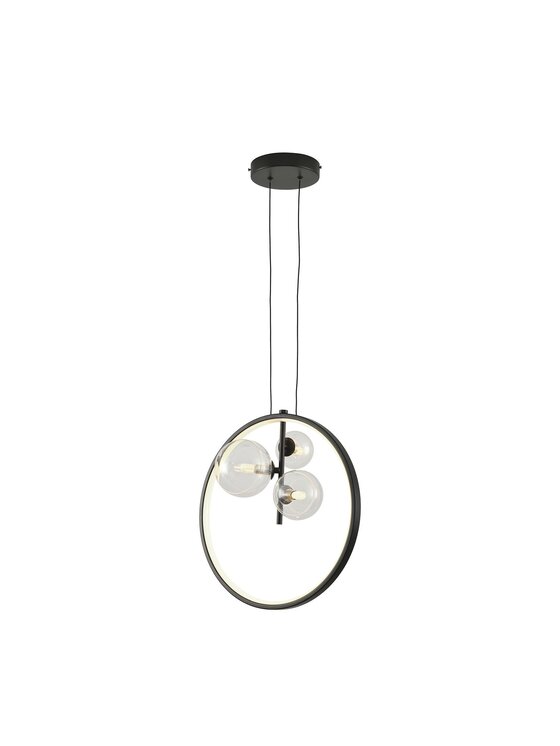 MIAhome MIAhome Lampa wisząca ALURE RING LED czarny 40 cm Czarny