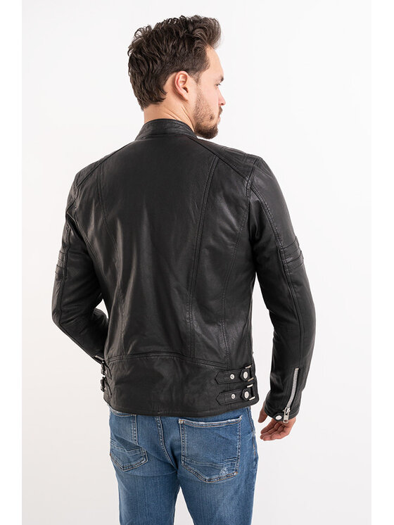 ROCKANDBLUE ROCKANDBLUE Kurtka skórzana Mission Czarny Regular Fit