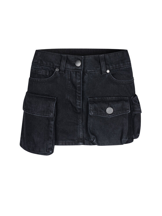 Spódnica jeansowa, rozmiar XS, Czarny, Cargo Denim