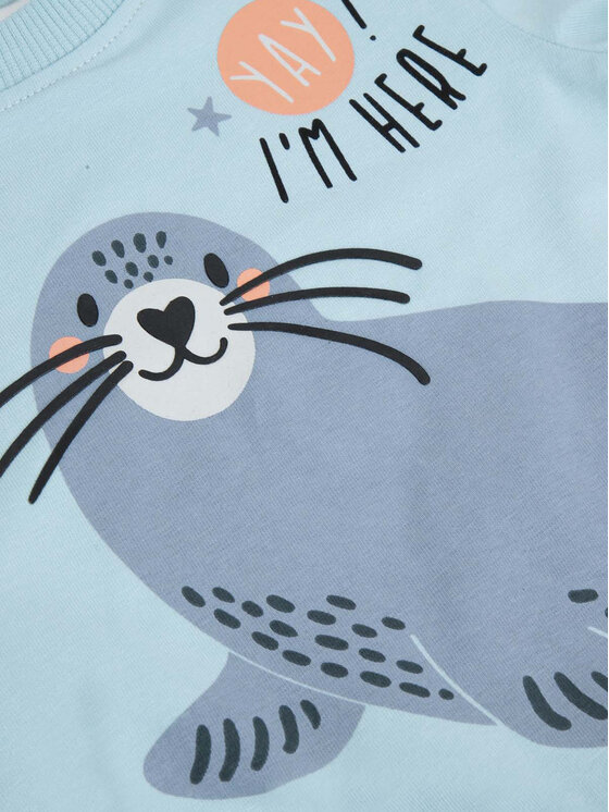 Coccodrillo Coccodrillo Majica dugih rukava ZC2143103ARN Svijetloplava Regular Fit