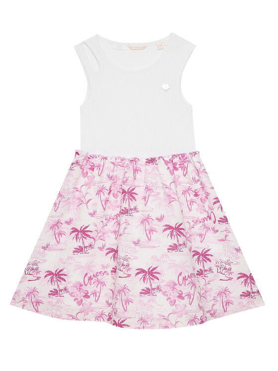 Guess Guess Rochie de zi J5GK29 KCSQ4 Alb Classic Fit